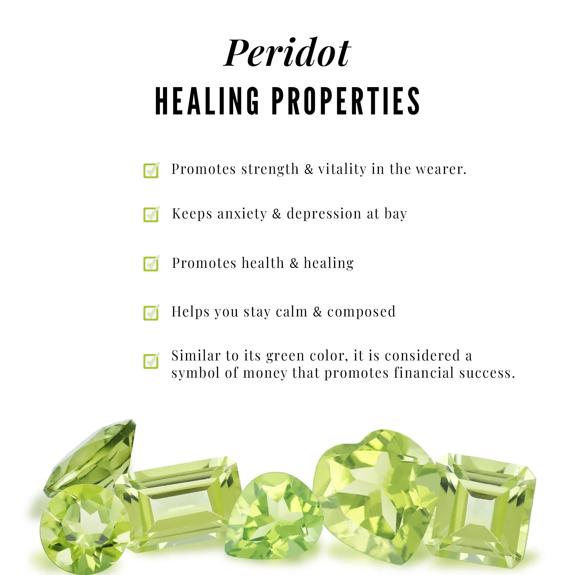 1/2 CT Peridot Solitaire and Diamond Infinity Ring