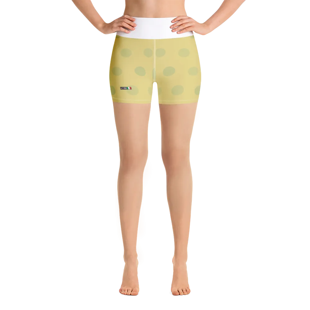 #30cc5190 - Pineapple Honeydew Stracciatella - ALTINO Yummy Yoga Shorts