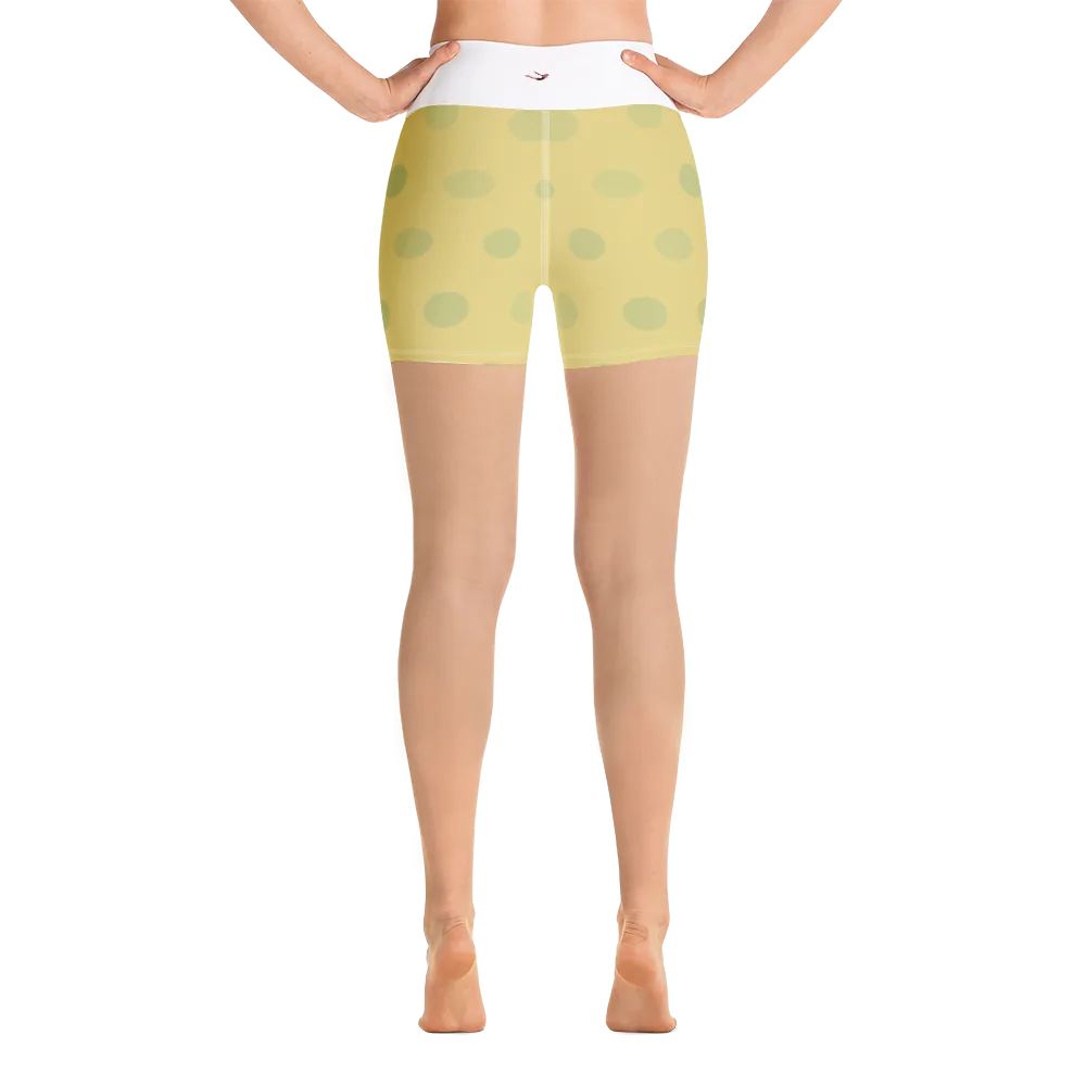 #30cc5190 - Pineapple Honeydew Stracciatella - ALTINO Yummy Yoga Shorts