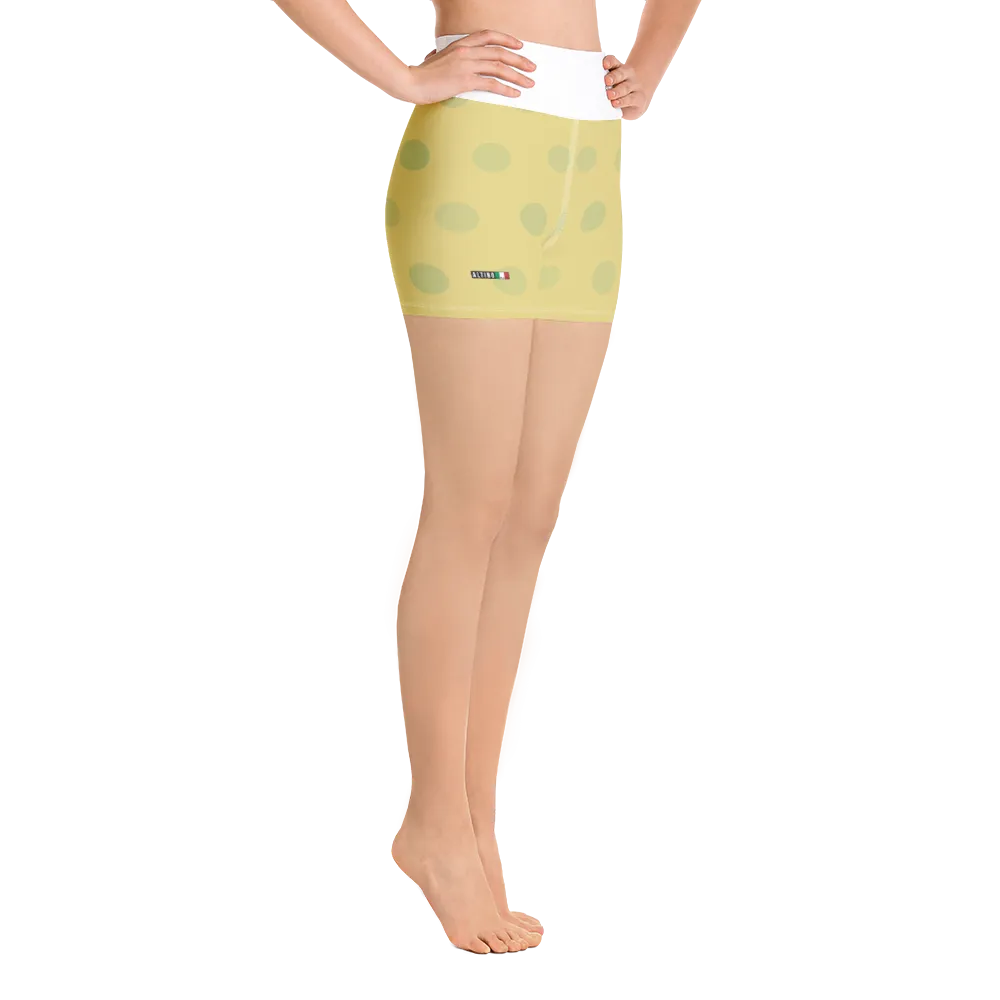 #30cc5190 - Pineapple Honeydew Stracciatella - ALTINO Yummy Yoga Shorts