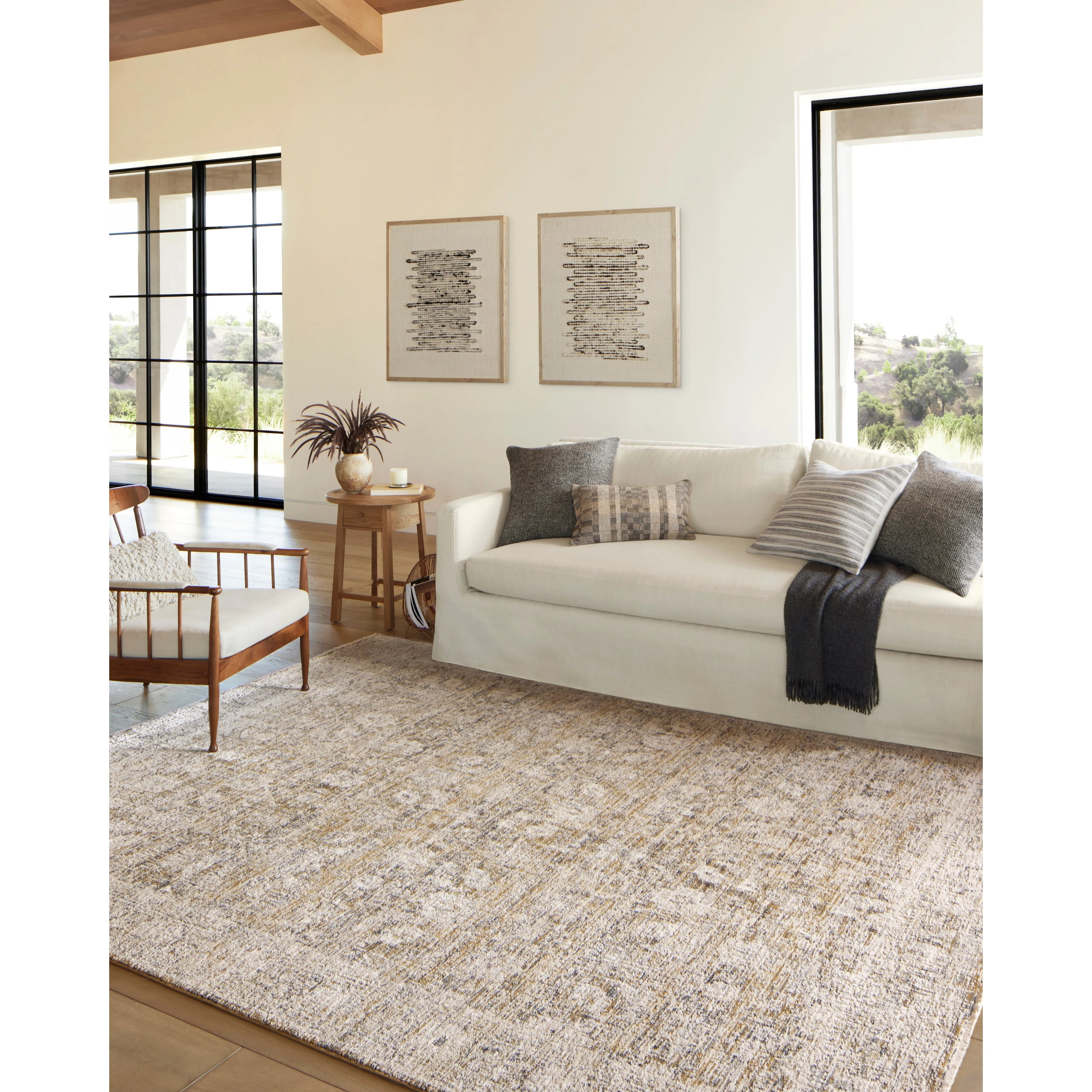 Alie Gold / Beige Rug | Amber Lewis x Loloi