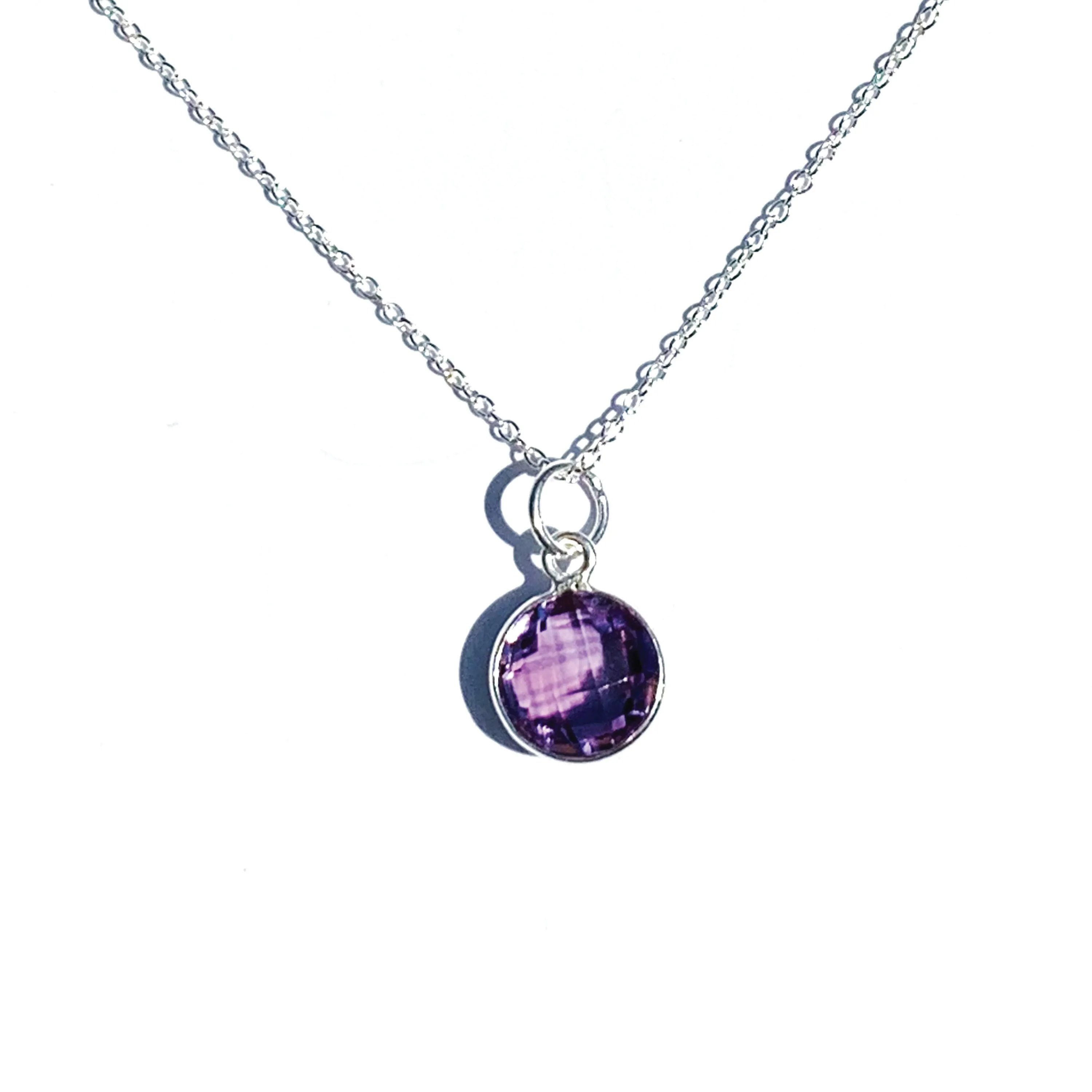 Amethyst Dainty Necklace in Gold