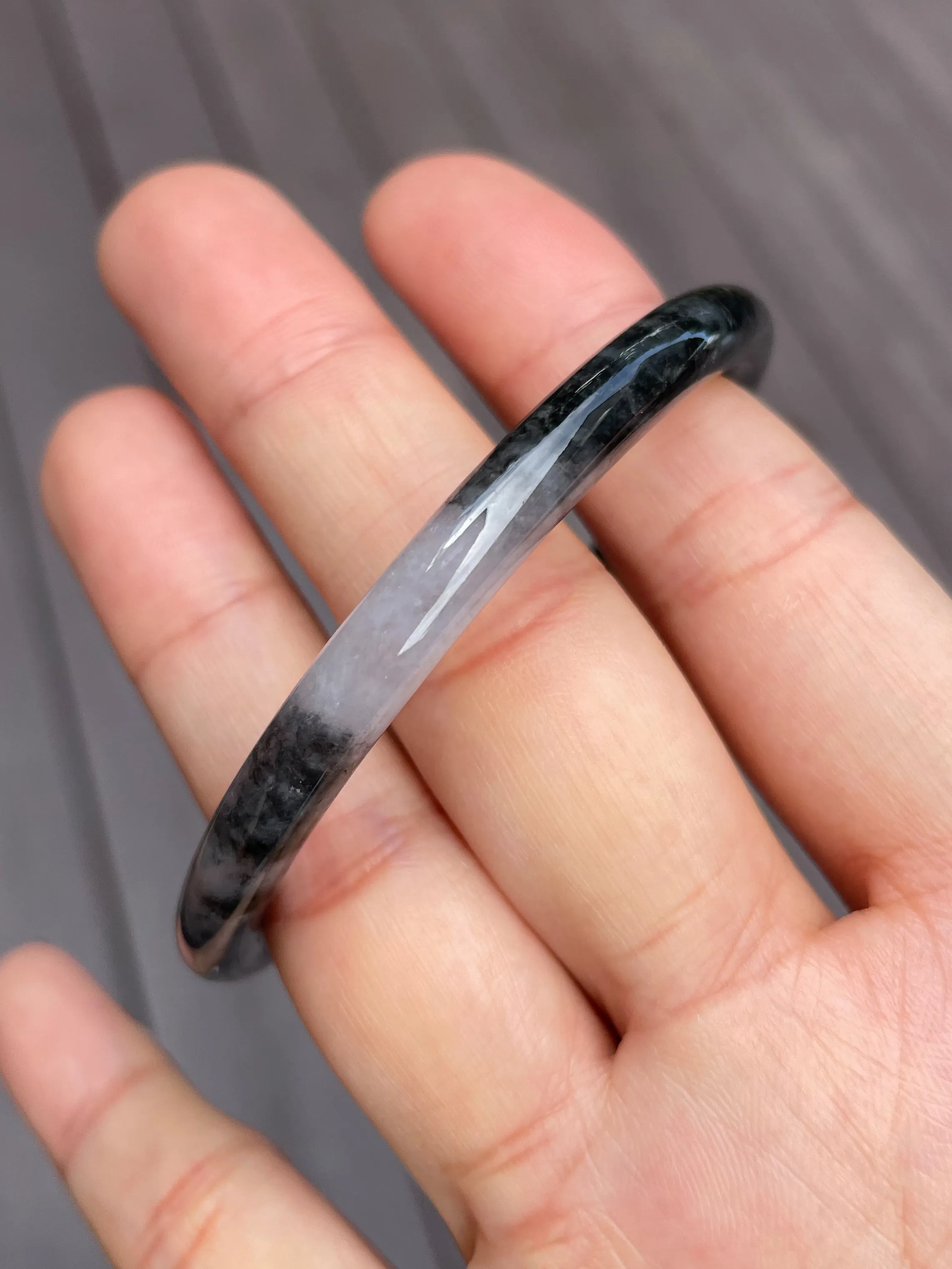 Black Jade Bangle | 58mm (NJBA049)