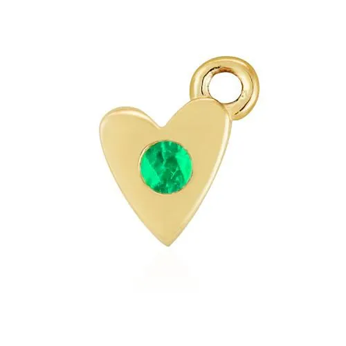 Blue Sapphire Heart Charm 6x4.25mm
