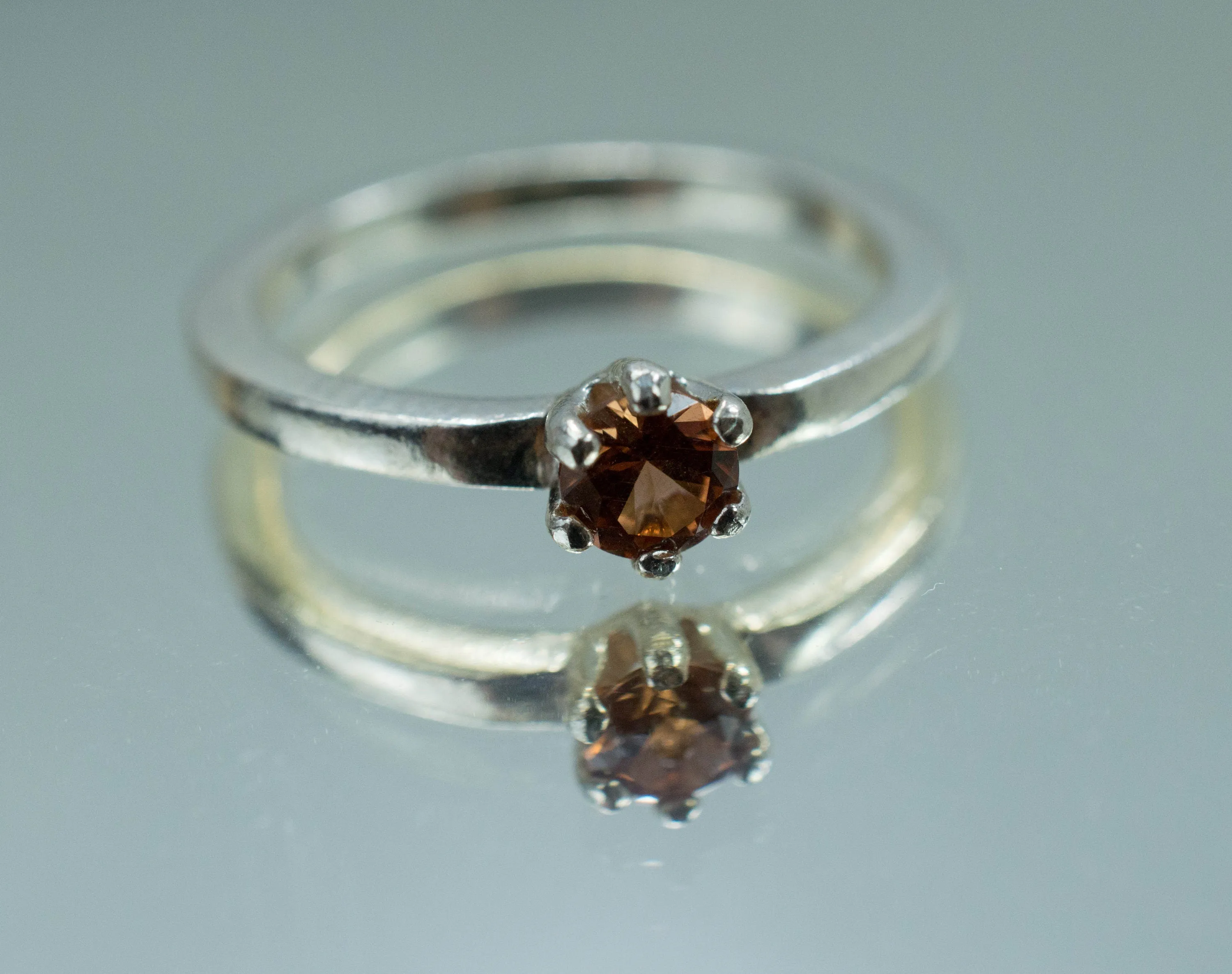 Cinnamon Garnet Ring; Genuine Untreated Tanzania Garnet