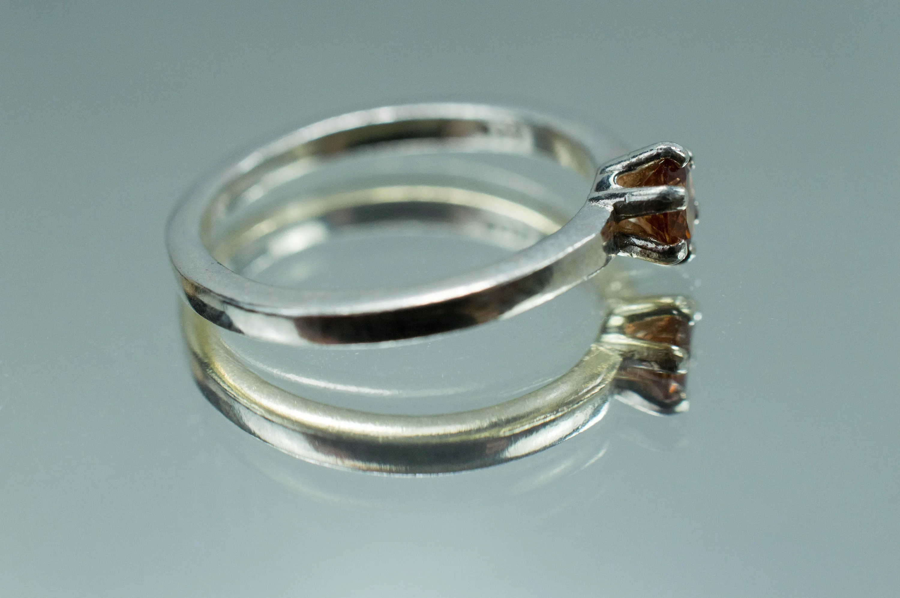 Cinnamon Garnet Ring; Genuine Untreated Tanzania Garnet