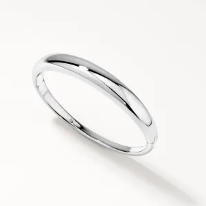 Curve Dome Bangle in Silver