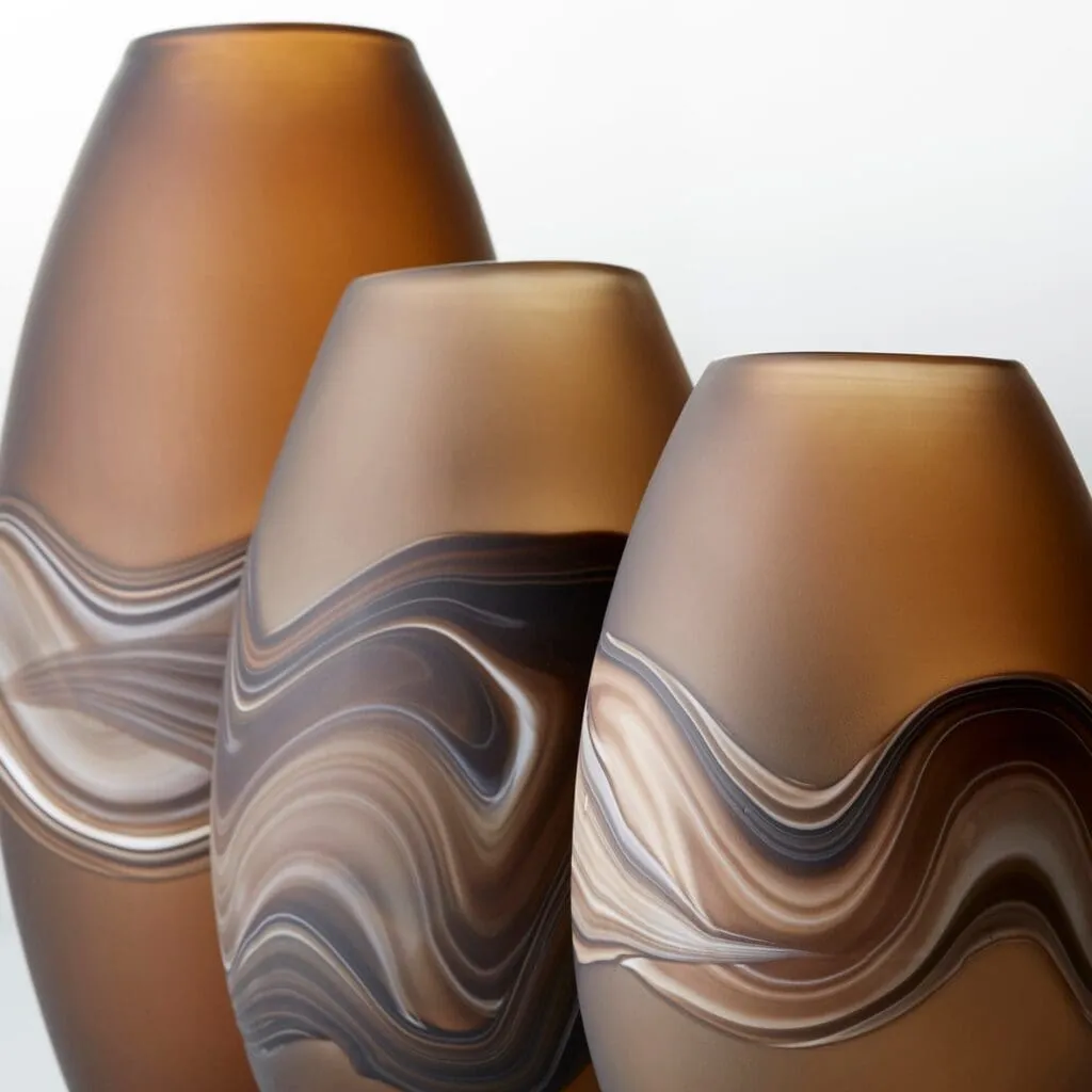 Cyan Design 10479 Nina Vase - Amber Swirl - Small