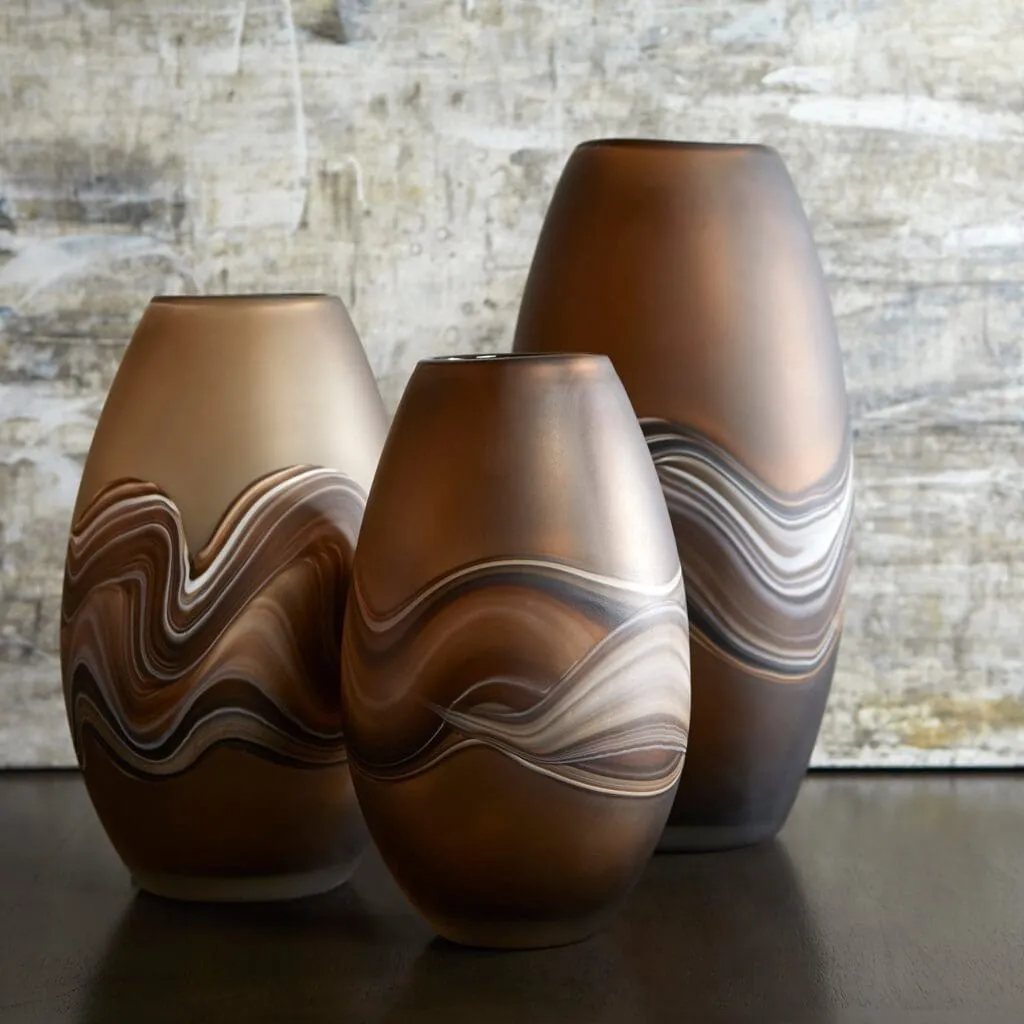 Cyan Design 10479 Nina Vase - Amber Swirl - Small