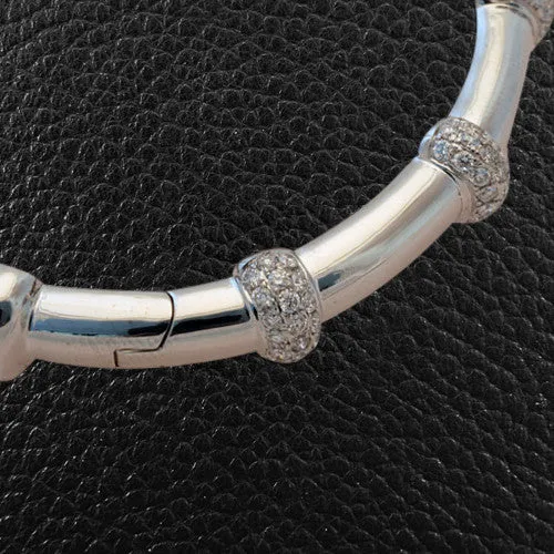 Diamond & White Gold Bangle Bracelet