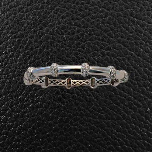 Diamond & White Gold Bangle Bracelet