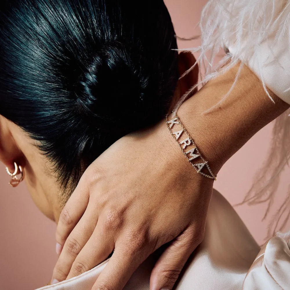 Diamond 'Karma' Say Something Bracelet