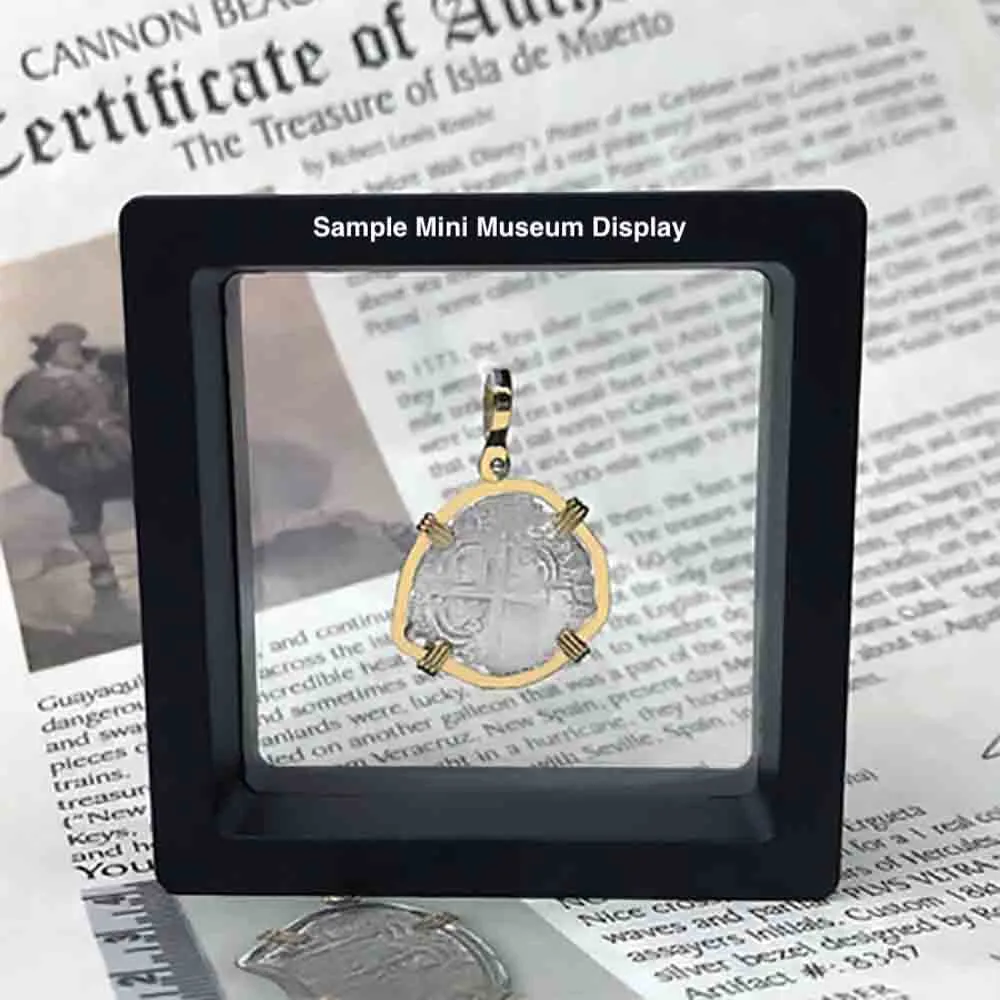 Dutch East India Company 1765 Silver 6 Stuiver Ship Shilling I Struggle and Survive 14K Gold & Sterling Silver Pendant | Artifact #3667