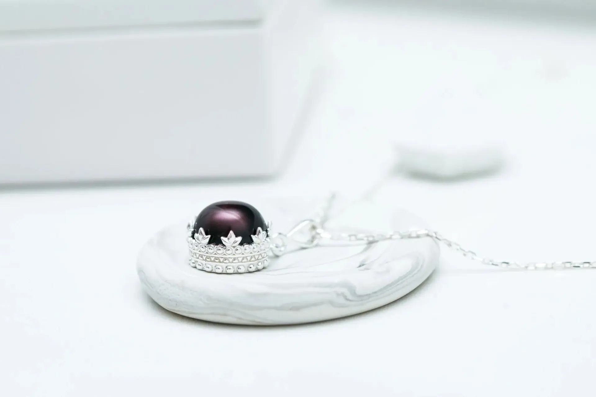 Elegant Red Princess Crown Amber Pendant - Sterling Silver, Cherry Red Baltic Amber