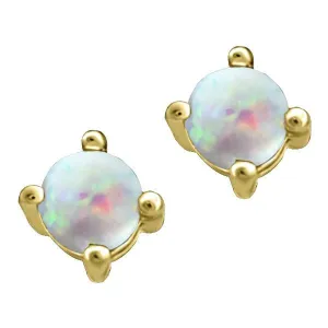 Gold Opal Stud Earrings