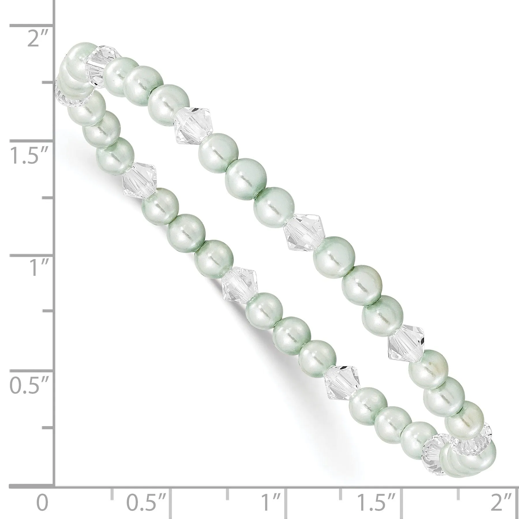 Green Shell Pearl Swarovski Child Bracelet