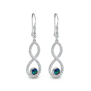 Infinity Triplet Opal Earrings