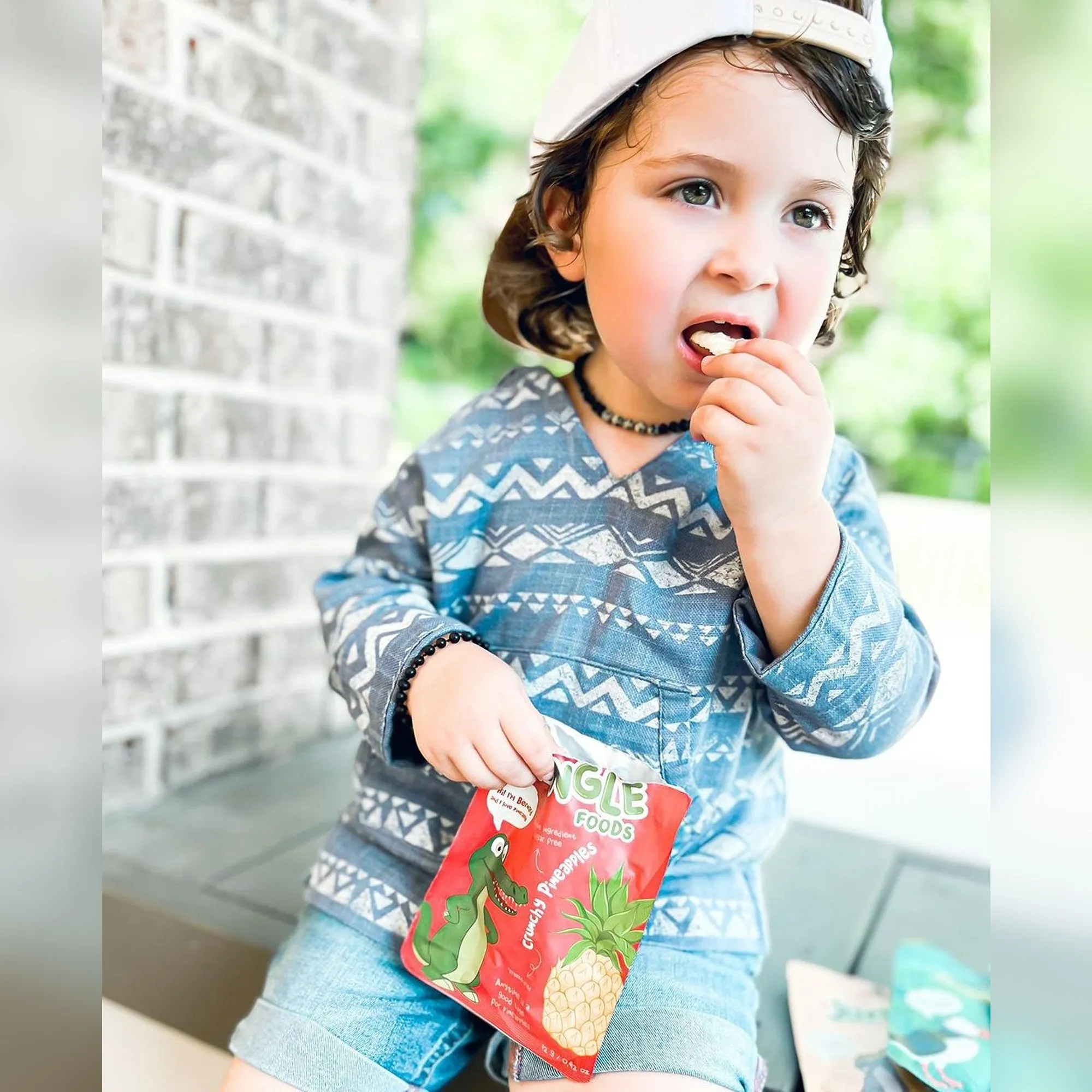 Kids | Dalmatian Jasper   Raw Cherry Amber Necklace