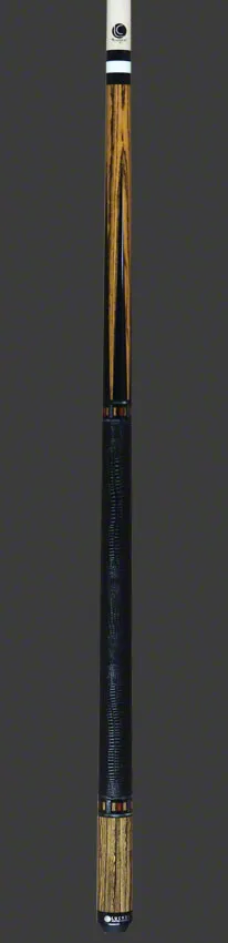 Lucasi  Zero Flexpoint Bocote with Silver Crush Inlays and Black Embossed Snake Wrap Pool Cue - LZC26