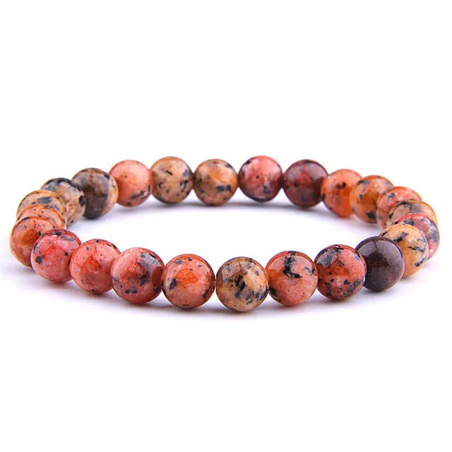 Men's Gorgeous Semi-precious Stones Women's Jewelry Beaded Bracelet