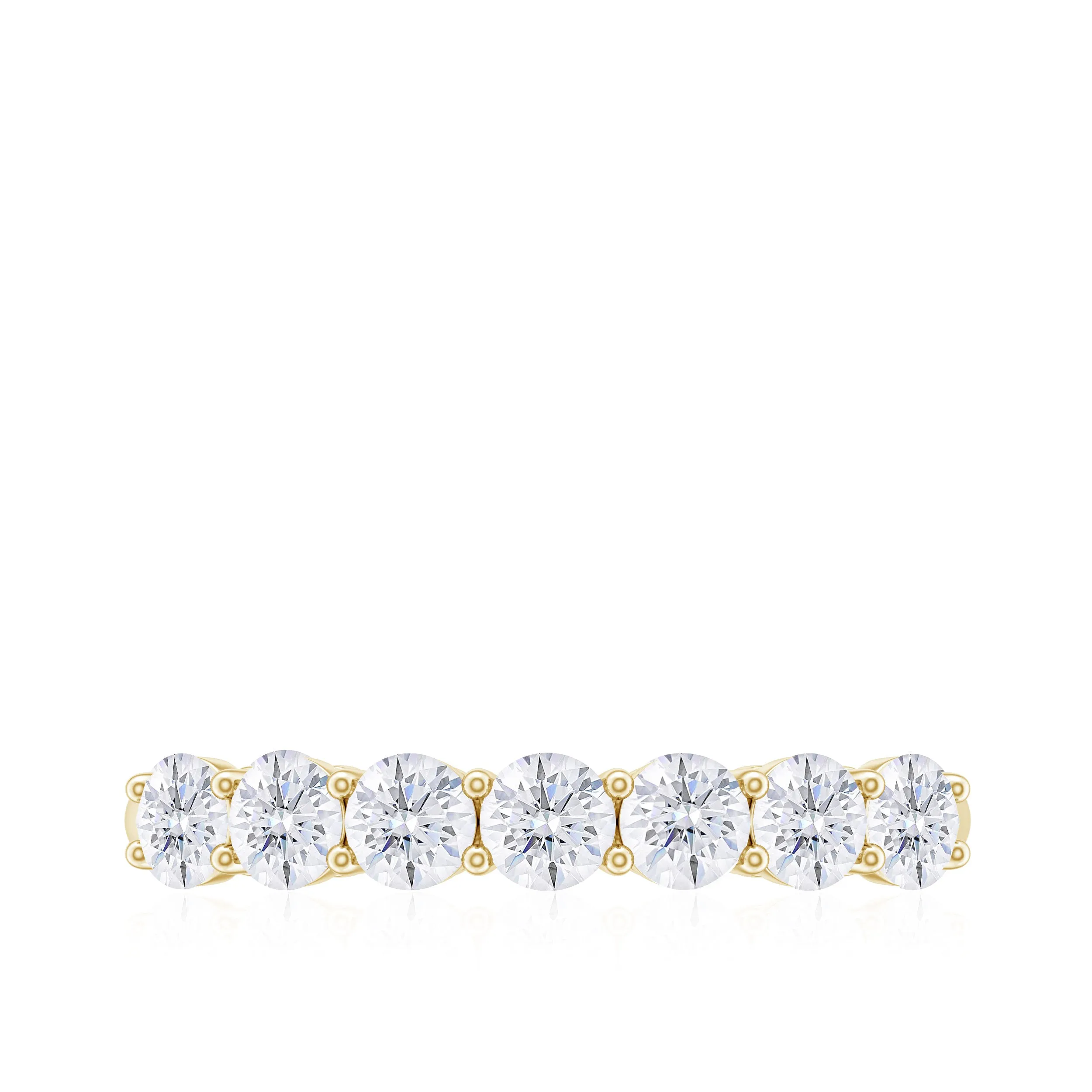 Minimal Round Diamond Seven Stone Half Eternity Ring