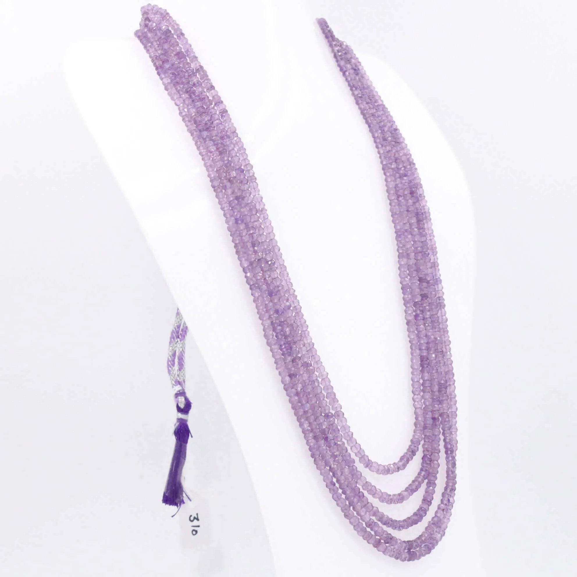 Natural Amethyst Necklace Beaded Amethyst Necklace Gemstone Necklace Quartz Sarafa Indian Necklace Long Necklace Layered Necklace SKU 6143243