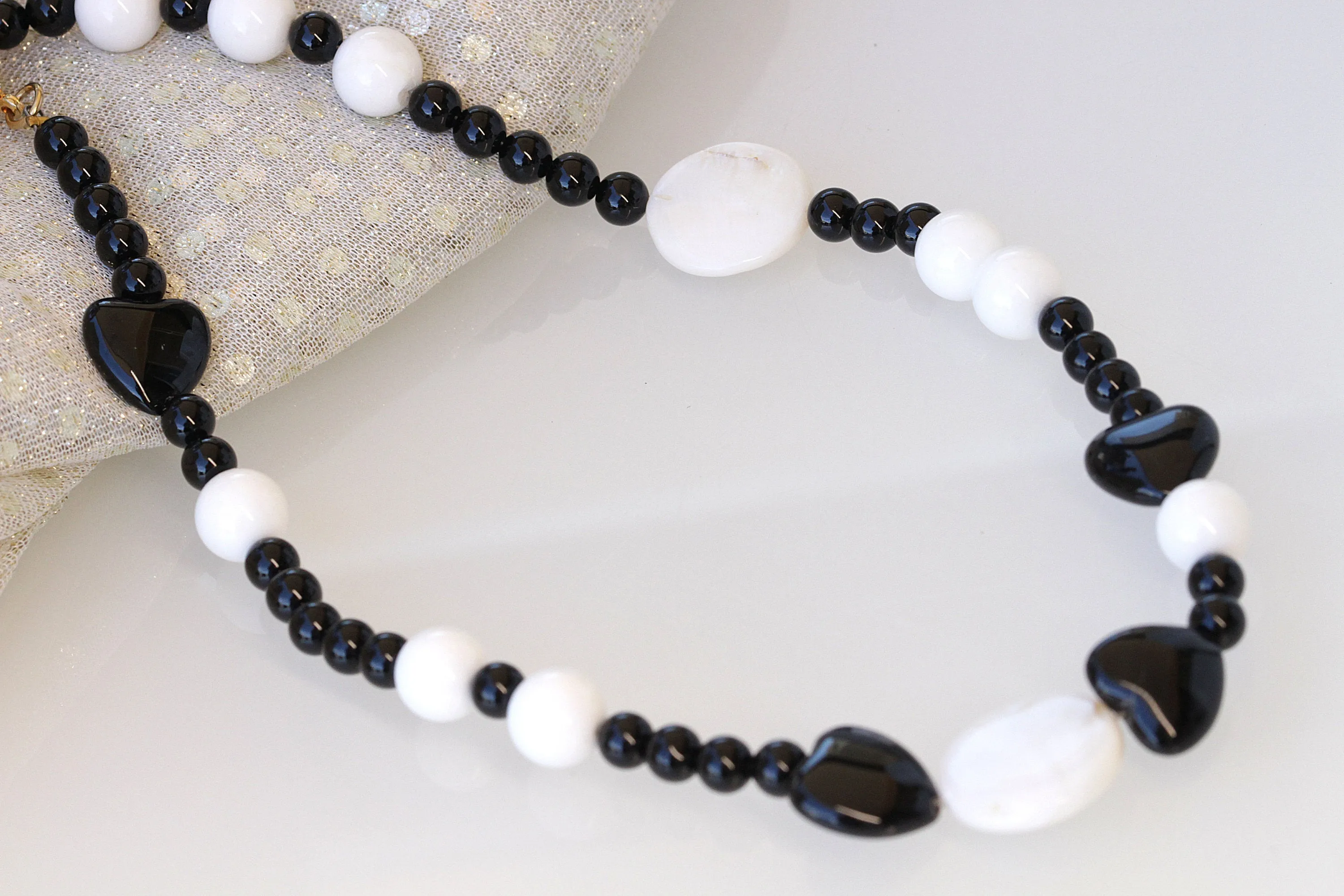 ONYX HEART NECKLACE