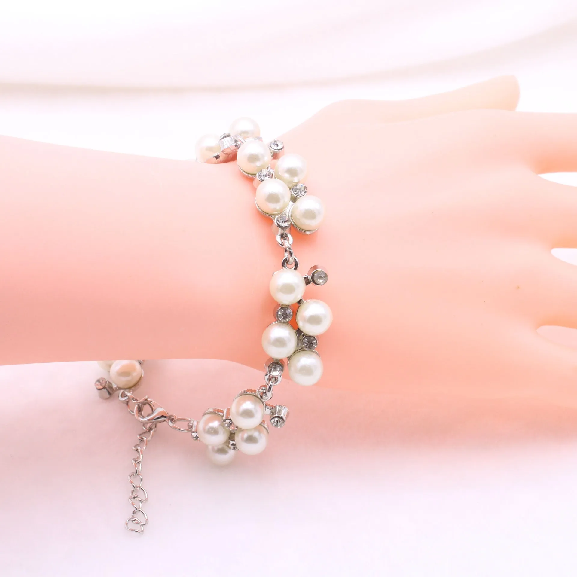 Pearl And Diamond Bracelet