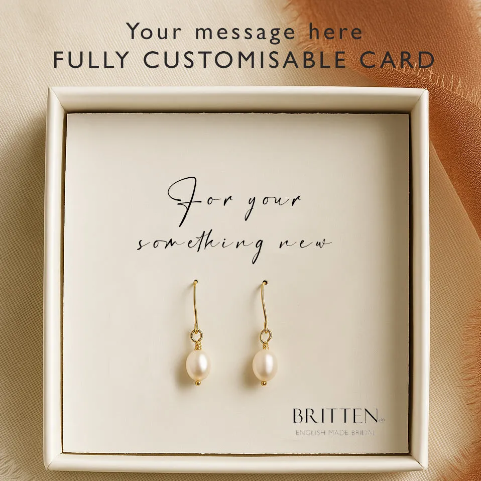 Pearl Drop Bridal Earrings- Elise