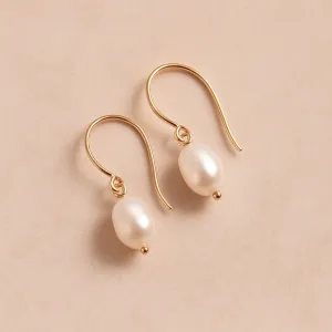 Pearl Drop Bridal Earrings- Elise