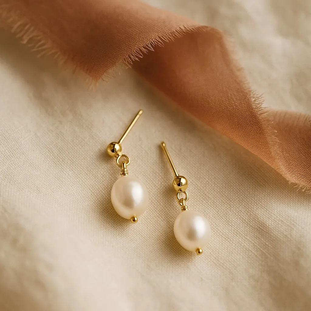 Pearl Drop Bridal Earrings- Sophia
