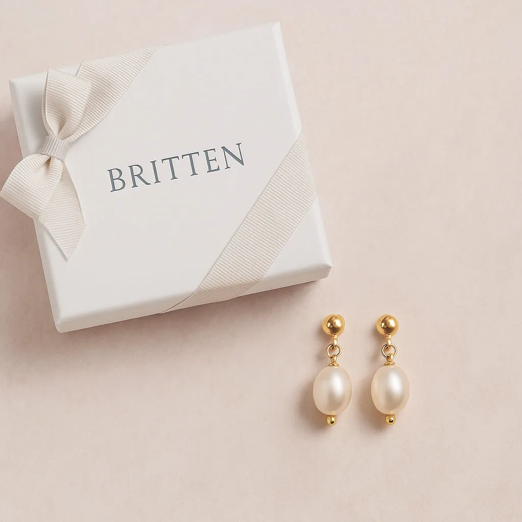 Pearl Drop Bridal Earrings- Sophia