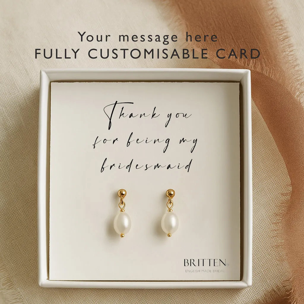 Pearl Drop Bridal Earrings- Sophia