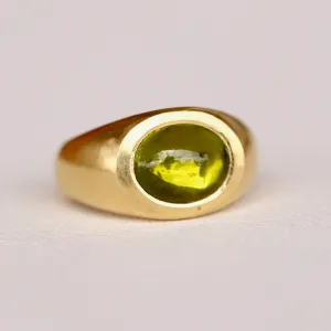 Peridot Cabochon Vis Ring - One of a Kind