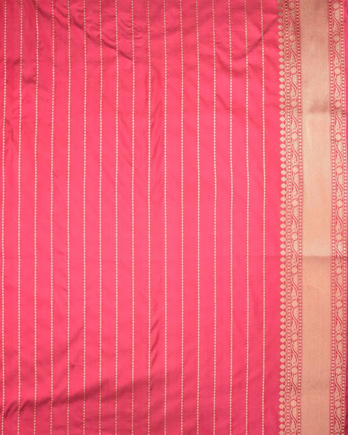 Pink Banarasi Diagonal Inlaid Stripes Kadhuan Brocade Handwoven Katan Silk Saree
