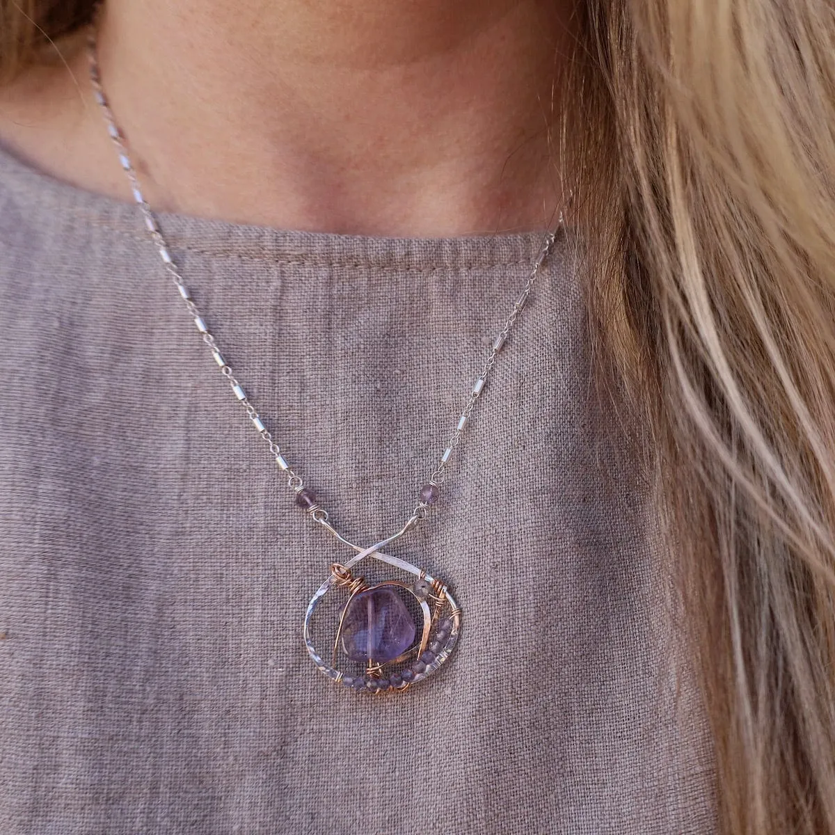 Raw Amethyst Necklace