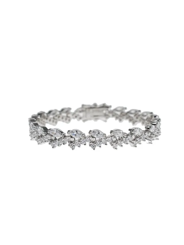 Round and Marquise CZ Bracelet