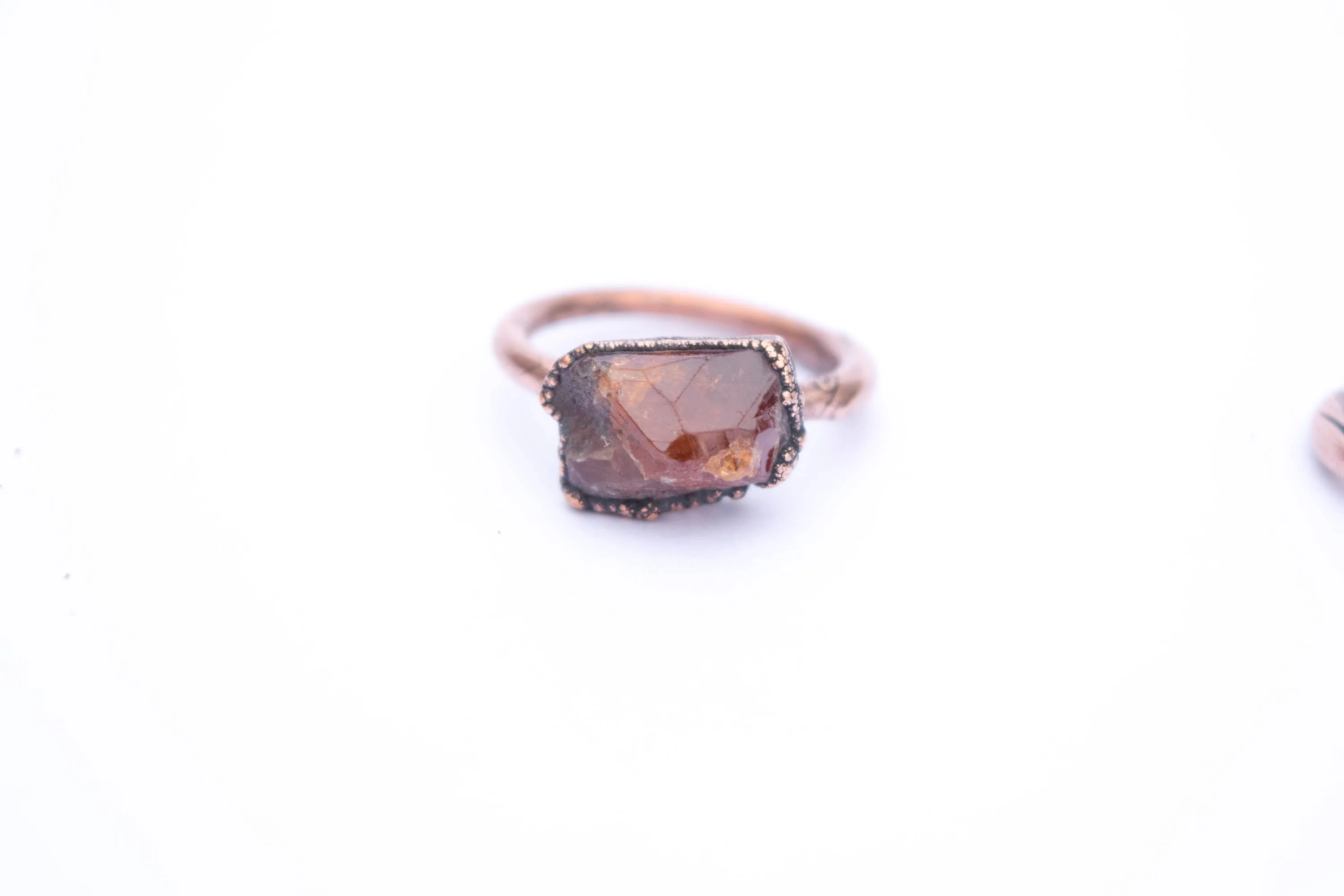 SALE Garnet ring | Orange Garnet ring