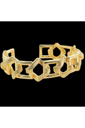 Square Pattern Cuff Bracelet