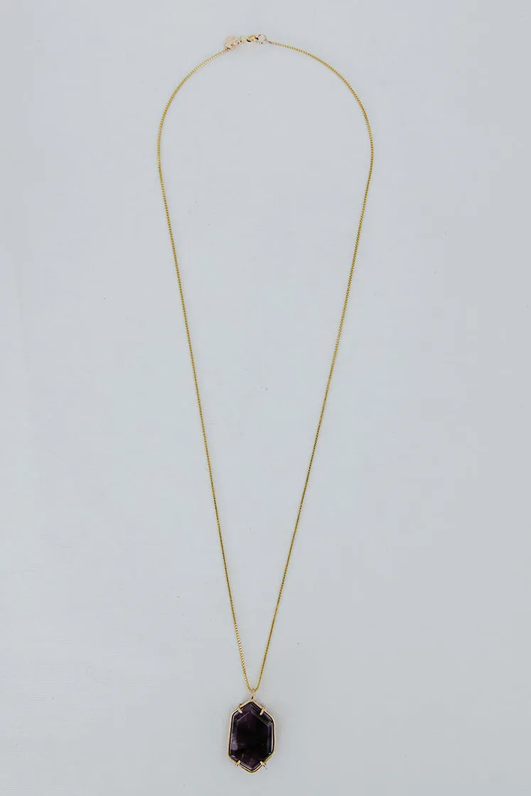 Trapiche Amethyst Slice Necklace