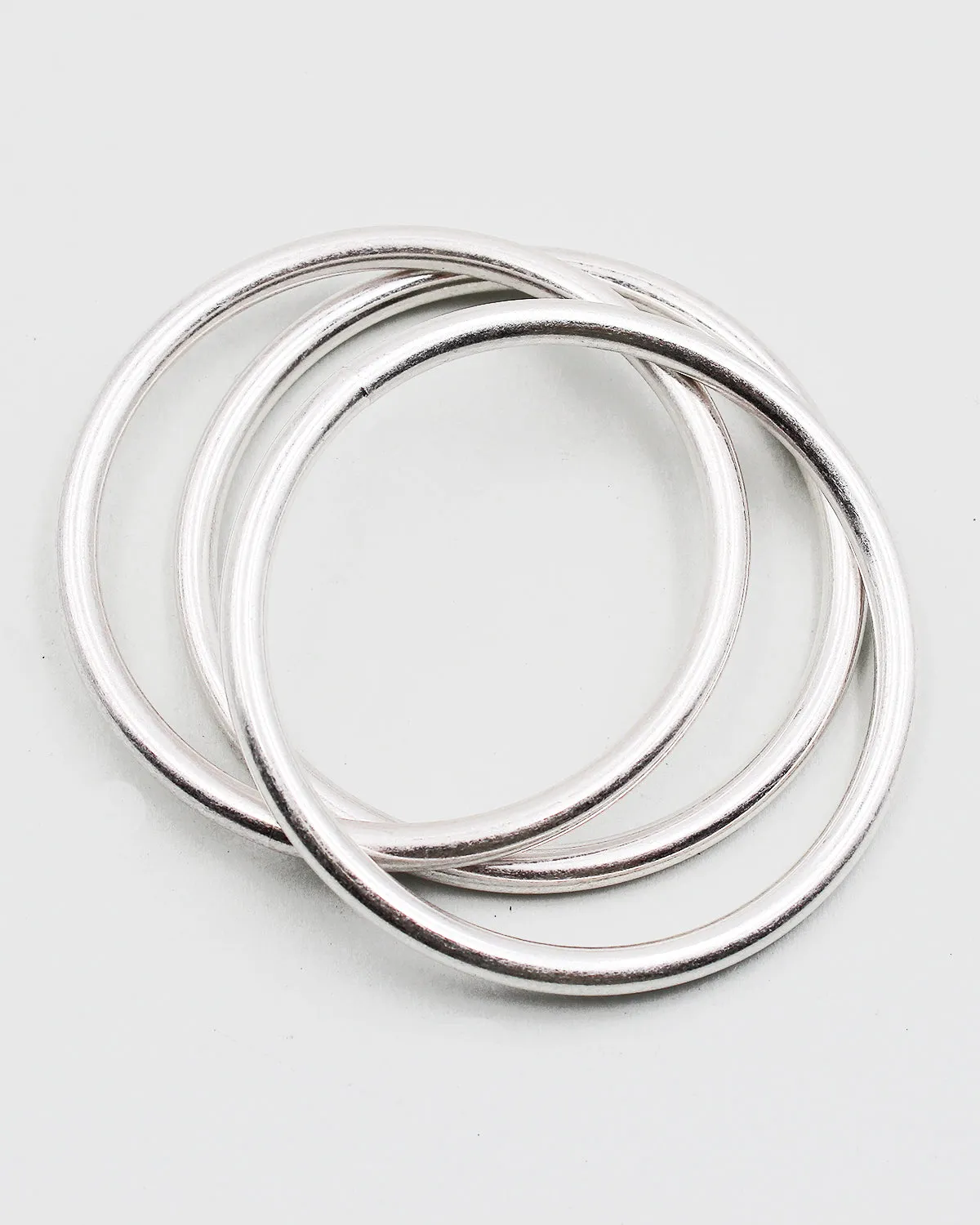 Triple Layered Metal Bangle Set