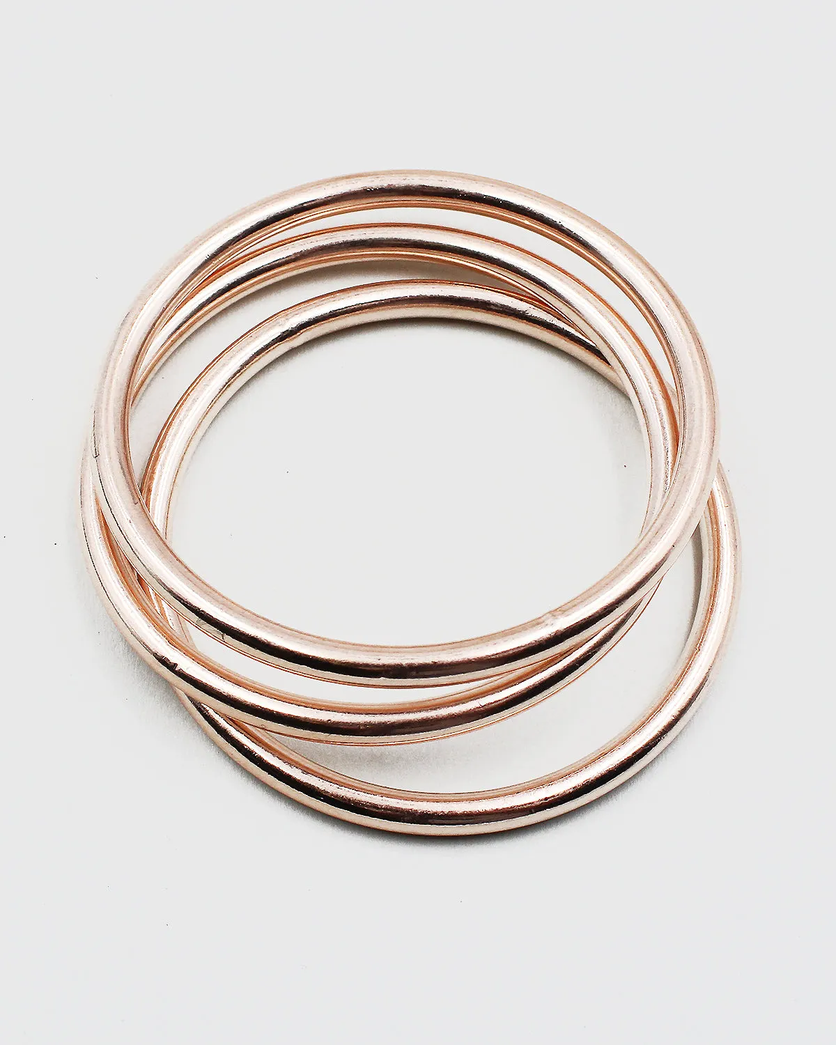 Triple Layered Metal Bangle Set