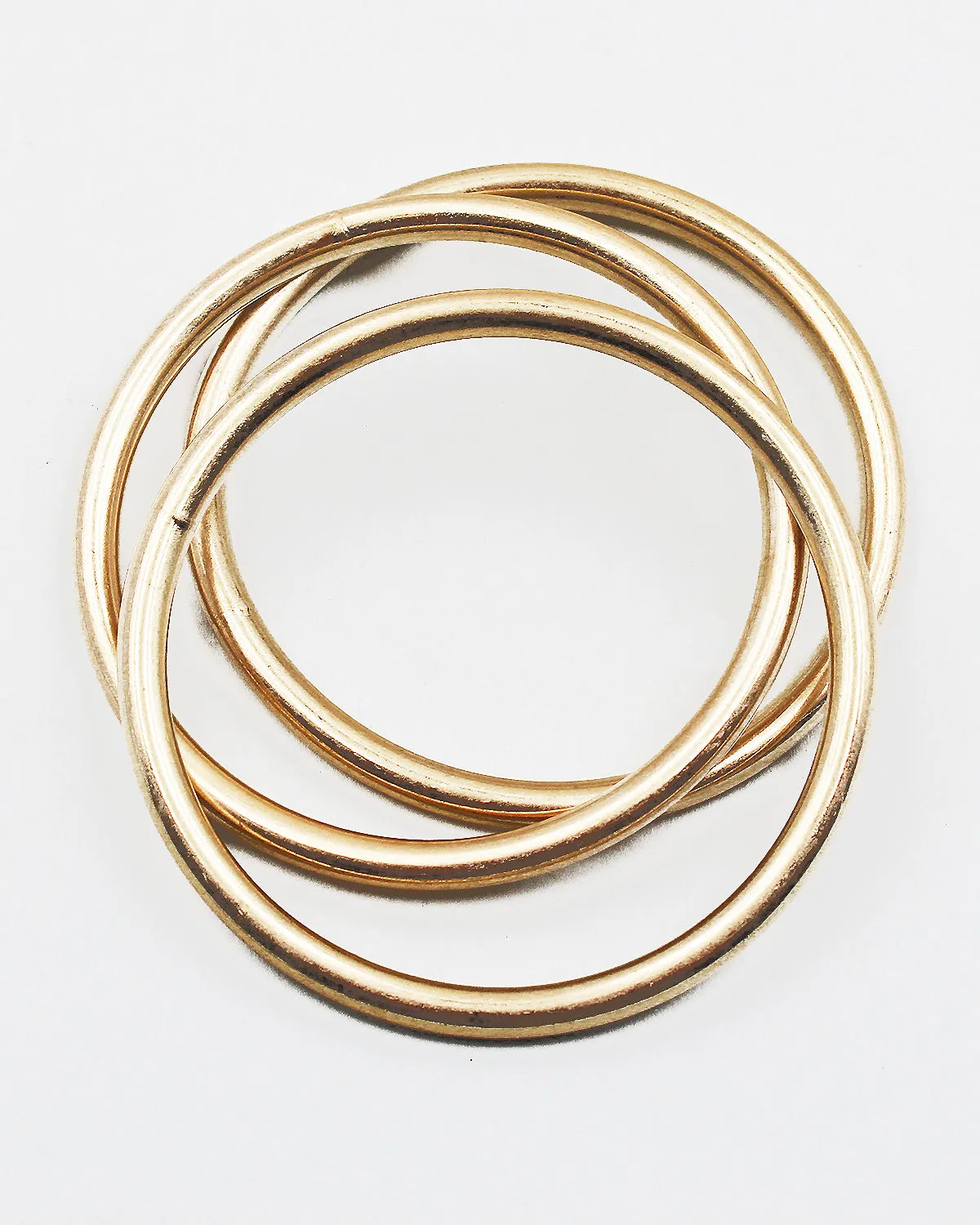 Triple Layered Metal Bangle Set